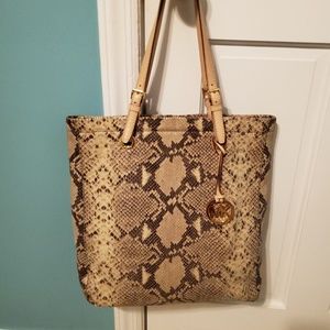 Michael Kors Jet Set Large Tote Python
